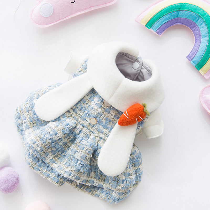 Chic Bunny Dress with Carrot Charm