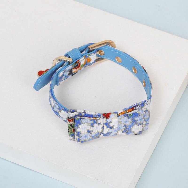 Floral Bowtie Cat Collar