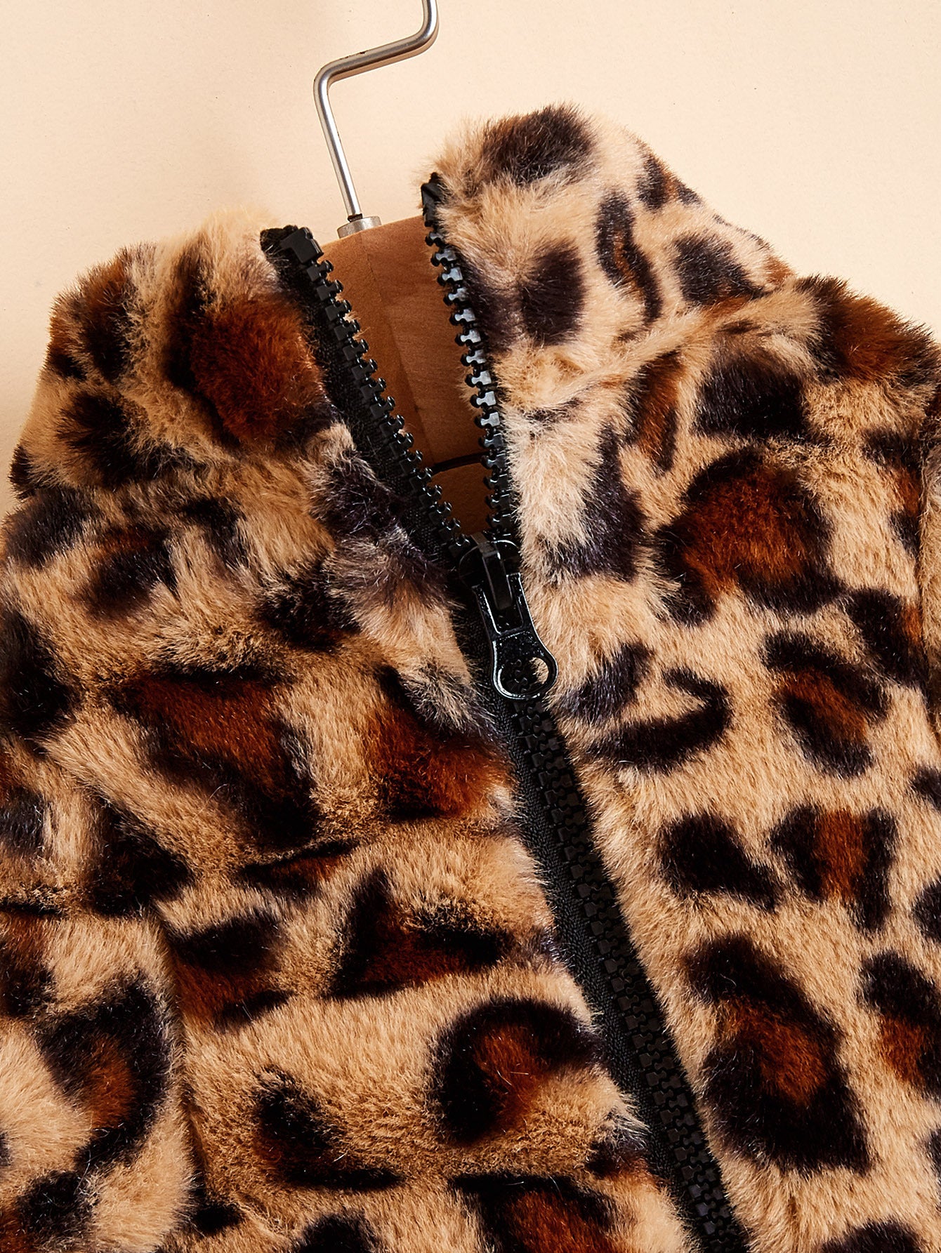 Luxe Leopard-Print Fleece Jacket