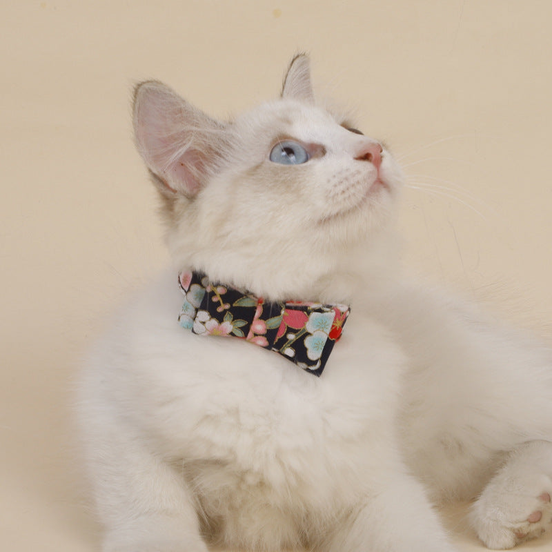 Floral Bowtie Cat Collar