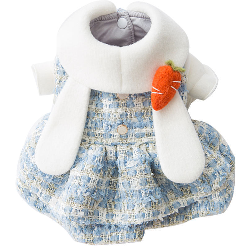 Chic Bunny Dress with Carrot Charm
