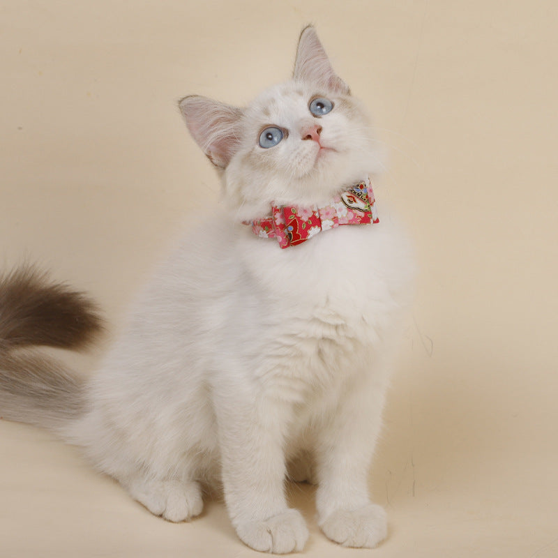 Floral Bowtie Cat Collar