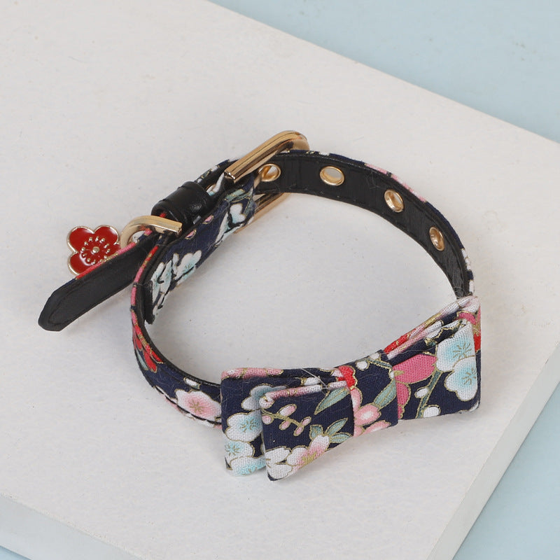 Floral Bowtie Cat Collar