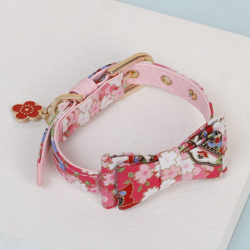 Floral Bowtie Cat Collar