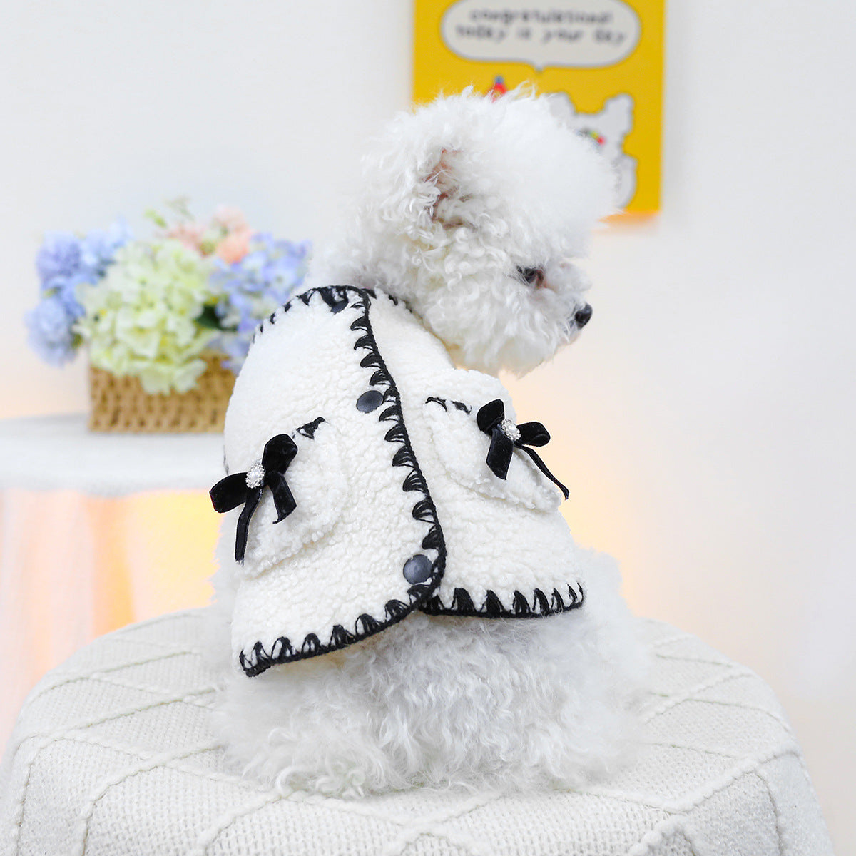 Bow-Trimmed Dog Vest