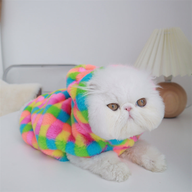 Vibrant Checkered Pet Hoodie
