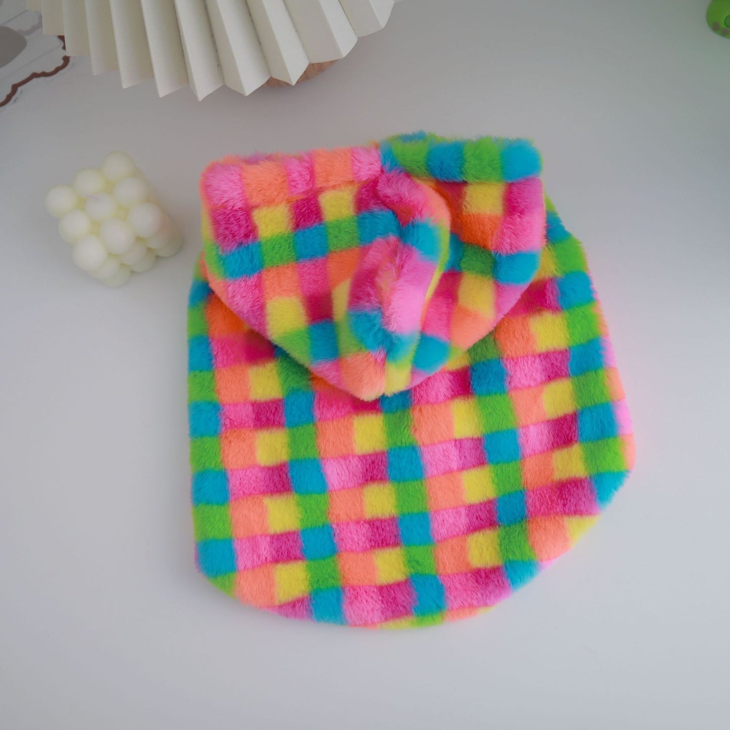 Vibrant Checkered Pet Hoodie