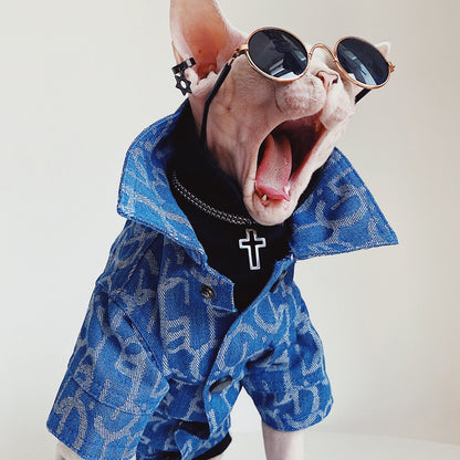 Blue Denim Pet Jacket