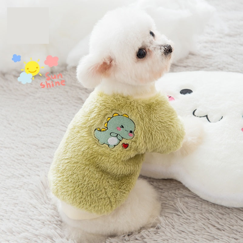 Dino Fleece Pet Sweater