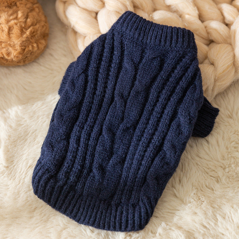 Cozy Cable-Knit Pet Sweater