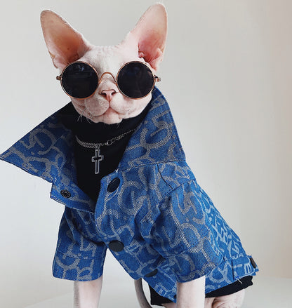 Blue Denim Pet Jacket