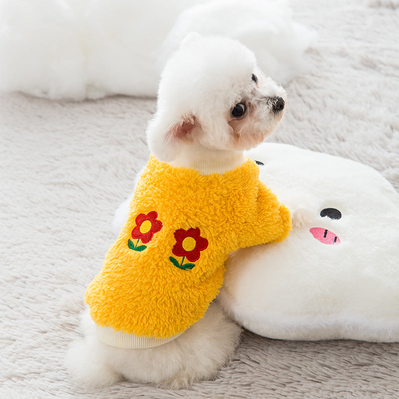 Sunny Blooms Fleece Pet Sweater