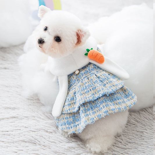 Chic Bunny Dress with Carrot Charm