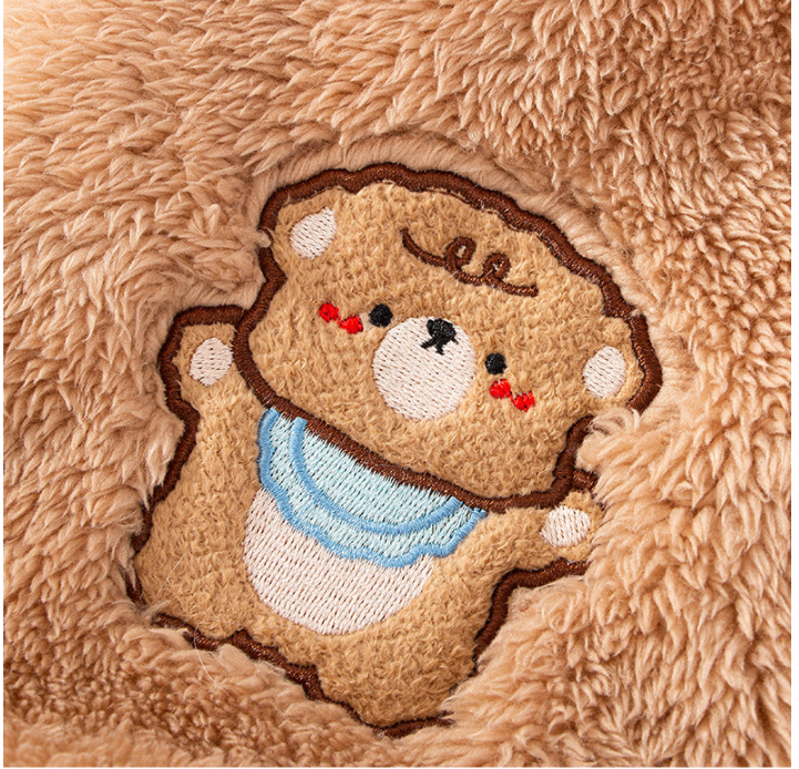 Cozy Teddy Bear Embroidered Pet Sweater