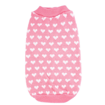 Heart Knit Pet Sweater