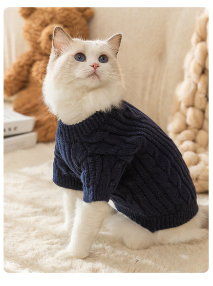 Cozy Cable-Knit Pet Sweater