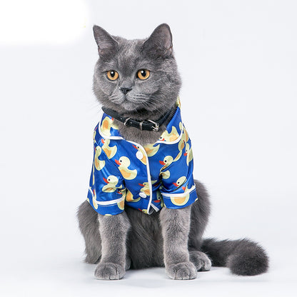 Rubber Duck Print Pet Pajamas