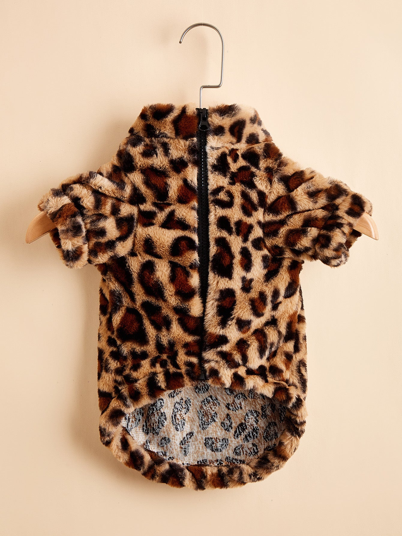 Luxe Leopard-Print Fleece Jacket