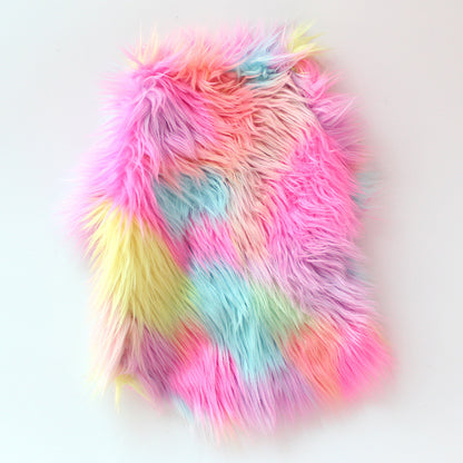 Rainbow Faux Fur Coat