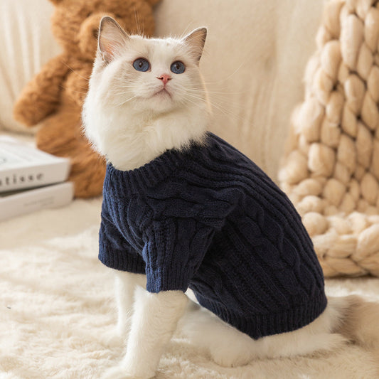 Cozy Cable-Knit Pet Sweater