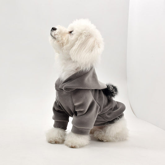 Cozy Pom-Pom Dog Hoodie