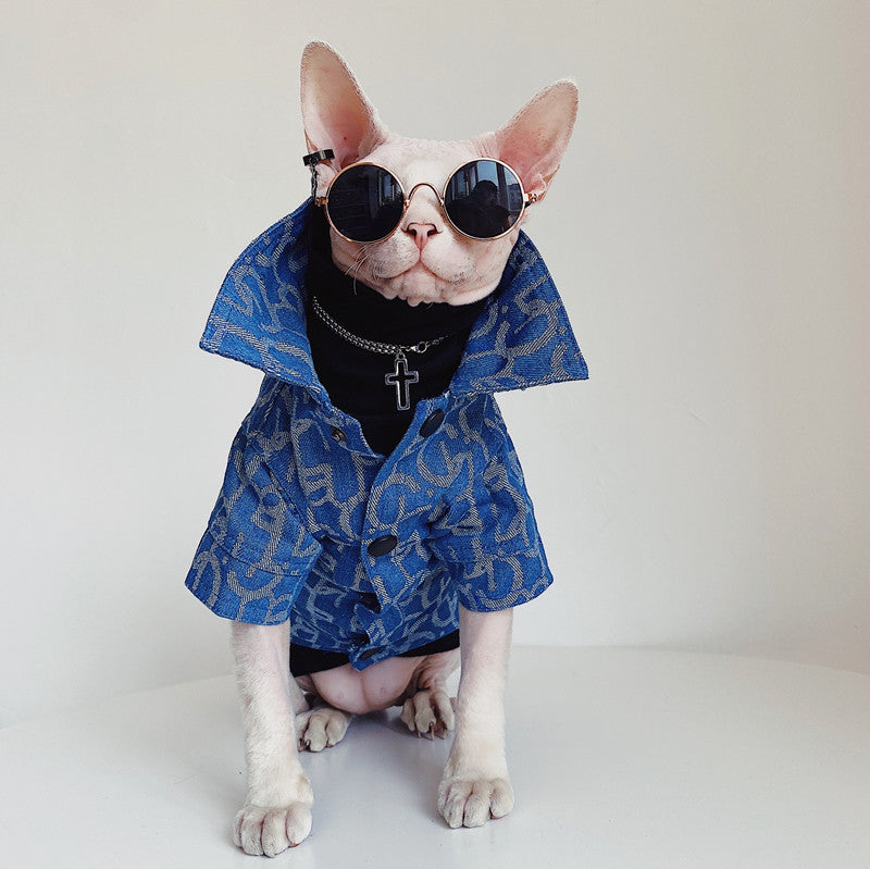 Blue Denim Pet Jacket