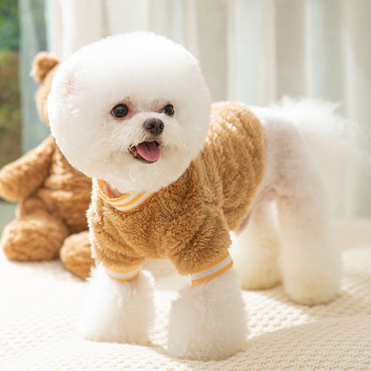 Cozy Teddy Bear Embroidered Pet Sweater