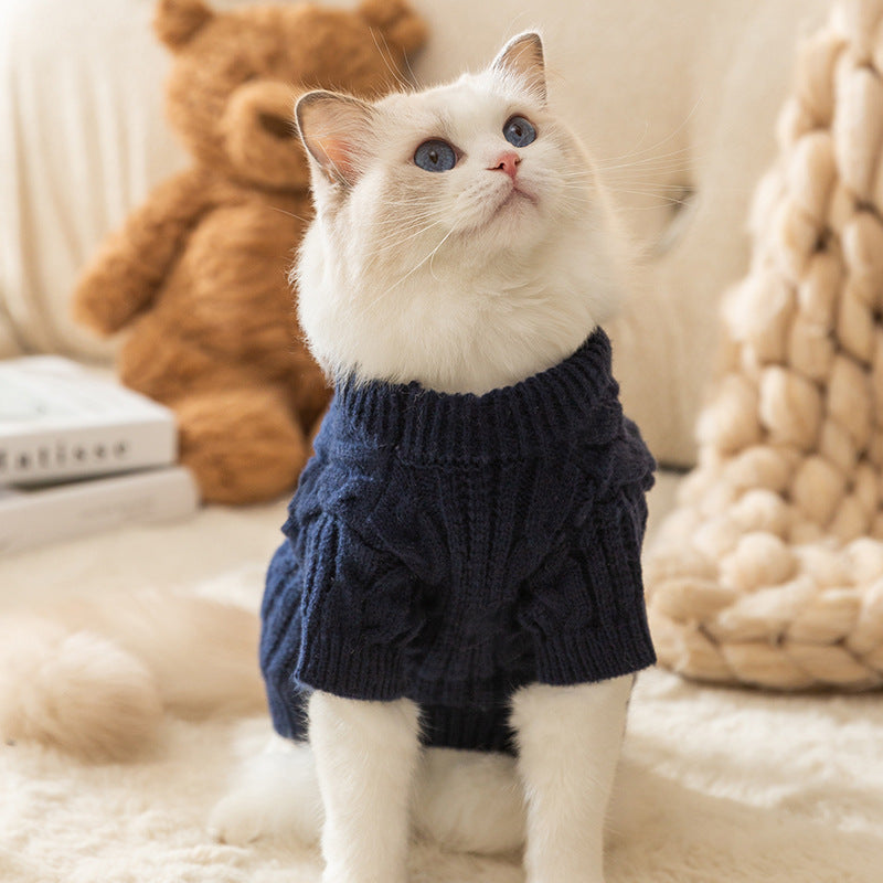 Cozy Cable-Knit Pet Sweater