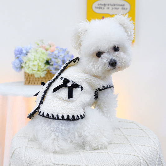 Bow-Trimmed Dog Vest