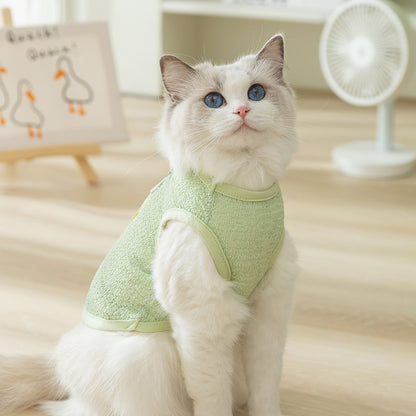 Cozy Fleece Bear-Themed Cat Vest